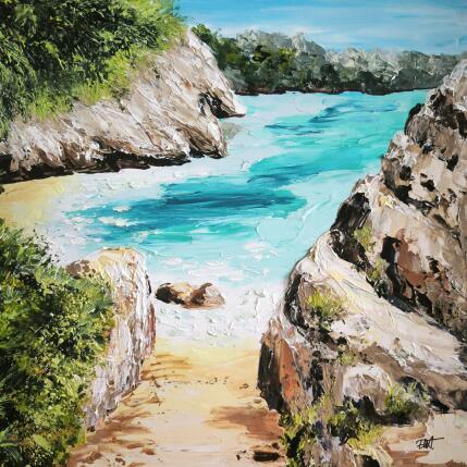 Painting Follow The Sun. by Rey Ewa | Painting Figurative Acrylic Landscapes
