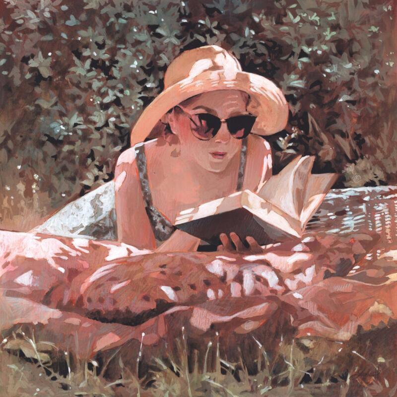 Painting Un dernier chapitre by Gemini. H  | Painting Realism Acrylic, Oil Life style, Nature, Portrait