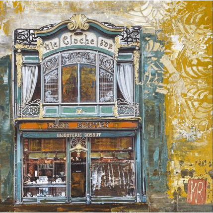 Painting A la cloche d'or by Romanelli Karine | Painting