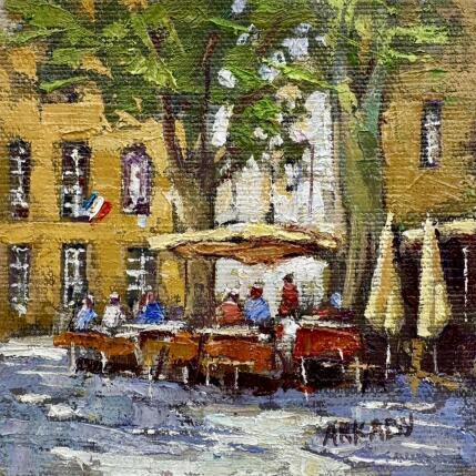 Painting La Place de l’Archevêché  by Arkady | Painting Figurative Oil