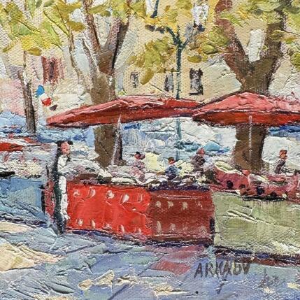 Painting Le marché à Aix-en-Provence  by Arkady | Painting Figurative Oil