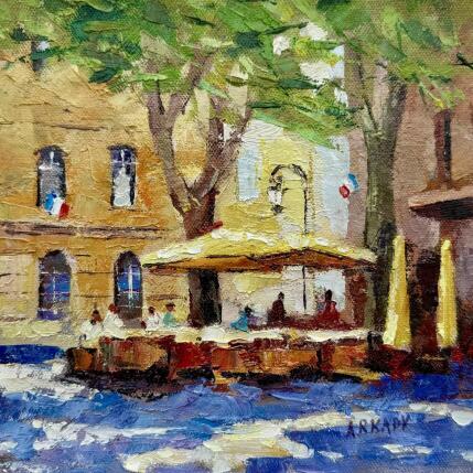 Painting La Place de l’Archevêché  by Arkady | Painting Figurative Oil Pop icons