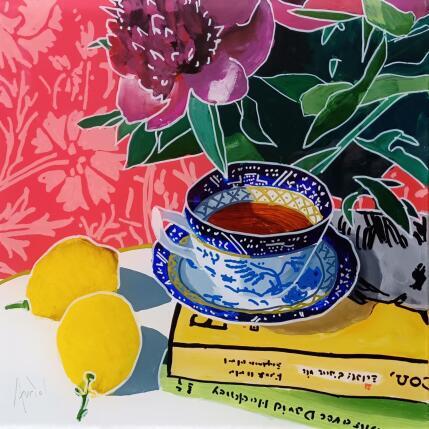 Painting Francis laissait le citron à David by Auriol Philippe | Painting Figurative Acrylic, Plexiglass, Posca Pop icons, Still-life