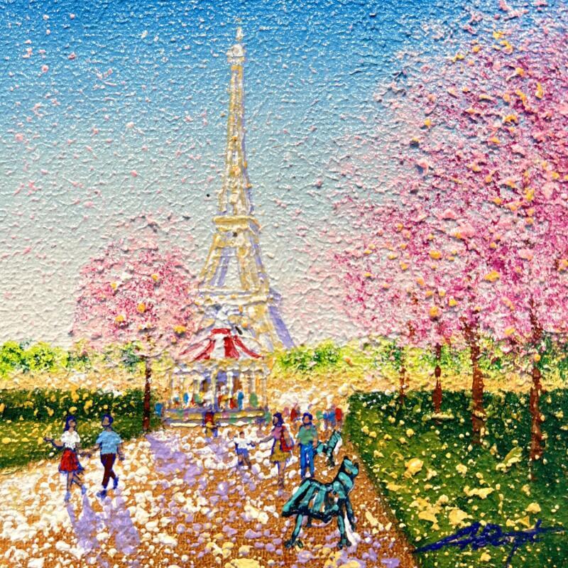 Gemälde Un tour de manège von Dessapt Alan | Gemälde Figurativ Acryl, Öl Urban
