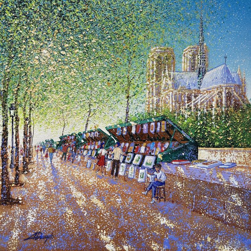 Gemälde Sous le ciel bleu Notre-Dame von Dessapt Alan | Gemälde Figurativ Acryl, Öl Urban