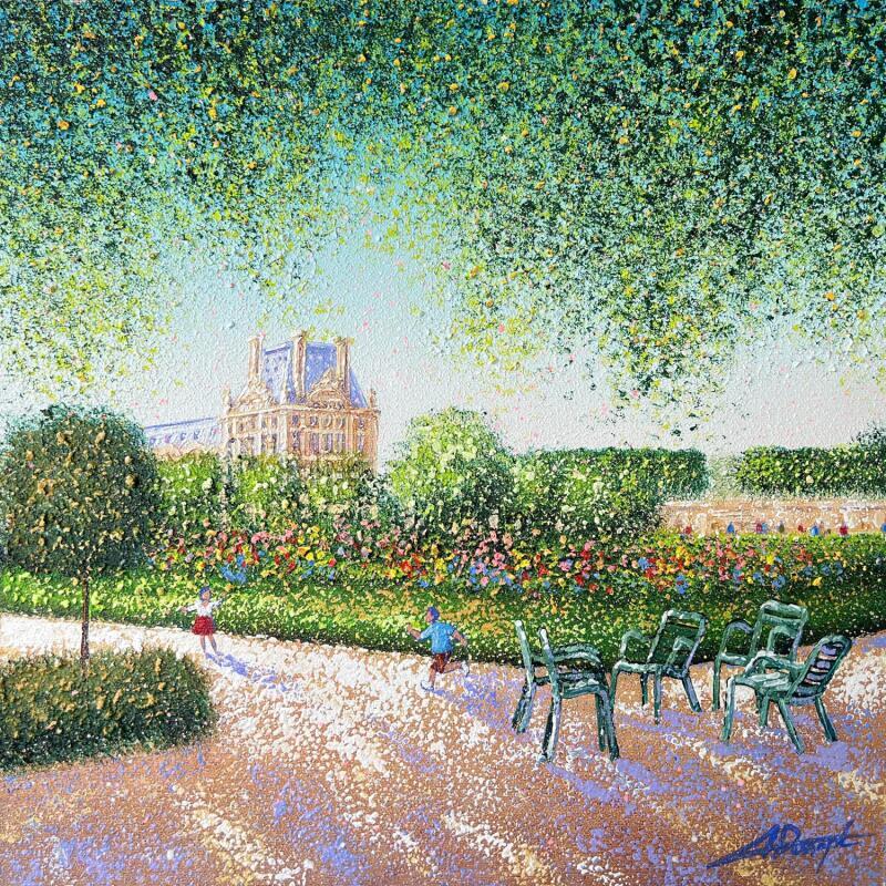 Gemälde Parfums de fleurs et d'innocence von Dessapt Alan | Gemälde Figurativ Acryl, Öl Urban