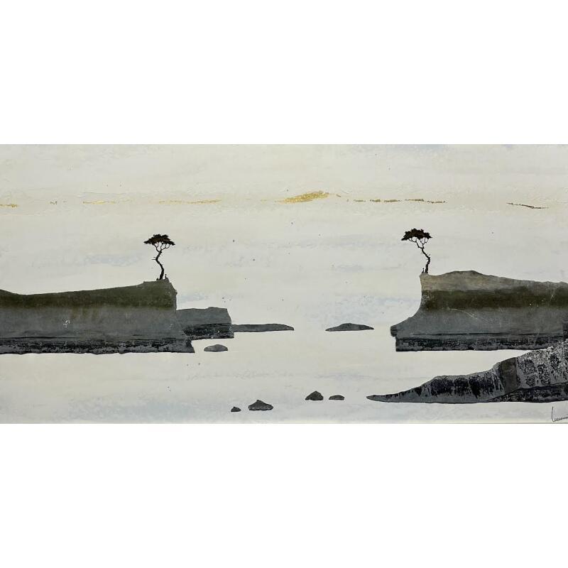 Peinture A 481 - Le passage par Lemonnier  | Tableau Matiérisme Acrylique, Zinc Paysages