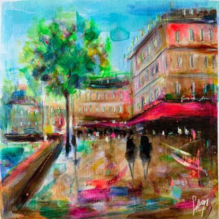 Painting  Ballade parisienne  by Solveiga | Painting  Acrylic