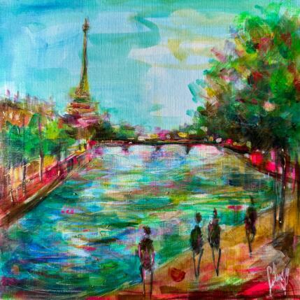 Painting Sur les quais  by Solveiga | Painting  Acrylic
