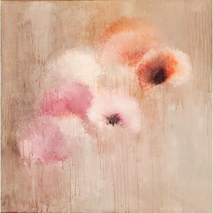 Painting Légereté florale by Rocco Sophie | Painting Raw art Acrylic, Gluing, Sand
