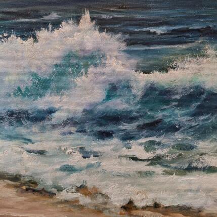 Painting Olas en la playa by Cabello Ruiz Jose | Painting Figurative Oil Nature, Pop icons