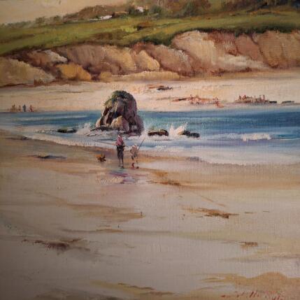 Painting Playa del peñon by Cabello Ruiz Jose | Painting Figurative Oil Nature