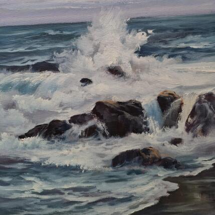 Painting Rocas en la playa by Cabello Ruiz Jose | Painting Figurative Oil Nature