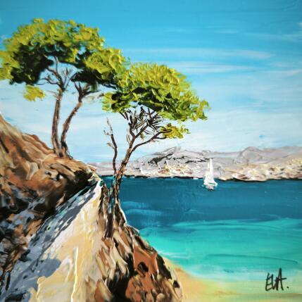 Painting Cap Lardier. by Rey Ewa | Painting Figurative Acrylic Landscapes