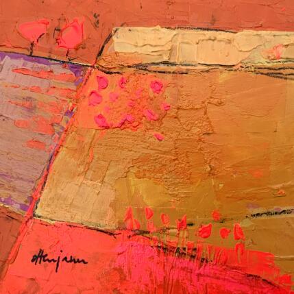 Painting Champ abstrait 1 by Ottenjann Andrea | Painting Abstract Acrylic Landscapes