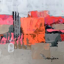 Painting Fragments 2 by Ottenjann Andrea | Painting Abstract Acrylic Landscapes