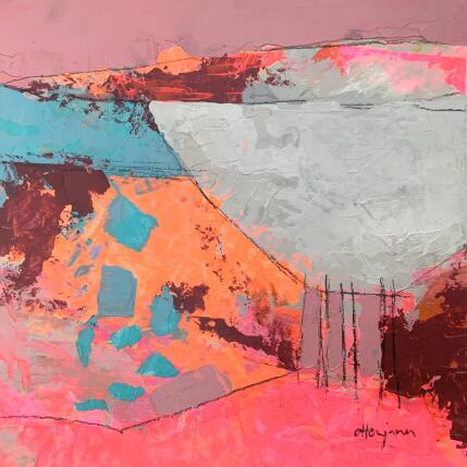 Painting Lumière de terrain 2 by Ottenjann Andrea | Painting Abstract Acrylic Landscapes