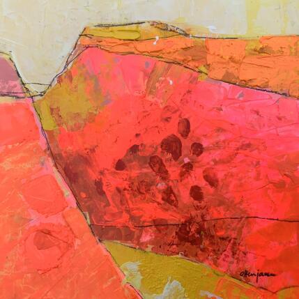 Painting Lumière de terrain 1 by Ottenjann Andrea | Painting Abstract Acrylic Landscapes