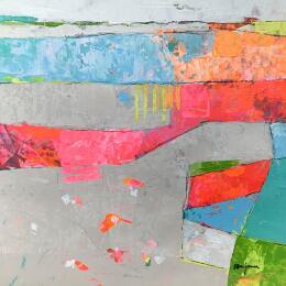 Painting Terre sans nom 1 by Ottenjann Andrea | Painting Abstract Acrylic Landscapes