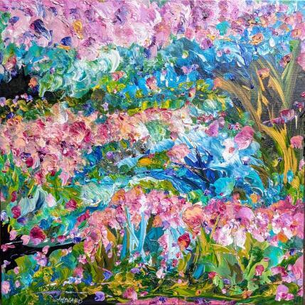 Painting Arbuste fleuri numéro 1 by Amblard Florence | Painting Abstract Acrylic Nature