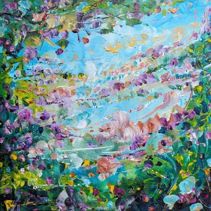 Painting La clairière fleurie  by Amblard Florence | Painting Abstract Acrylic Nature