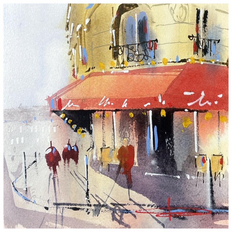 Gemälde Tu reprendras bien un coup von Bailly Kévin  | Gemälde Figurativ Aquarell, Tinte Architektur, Urban