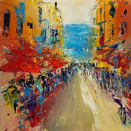 Painting Fin d'après-midi by Raffin Christian | Painting Figurative Oil Urban