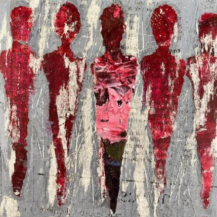 Painting Les complices by Rocco Sophie | Painting Raw art Acrylic, Gluing, Sand