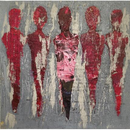 Painting Les complices by Rocco Sophie | Painting Raw art Acrylic, Gluing, Sand