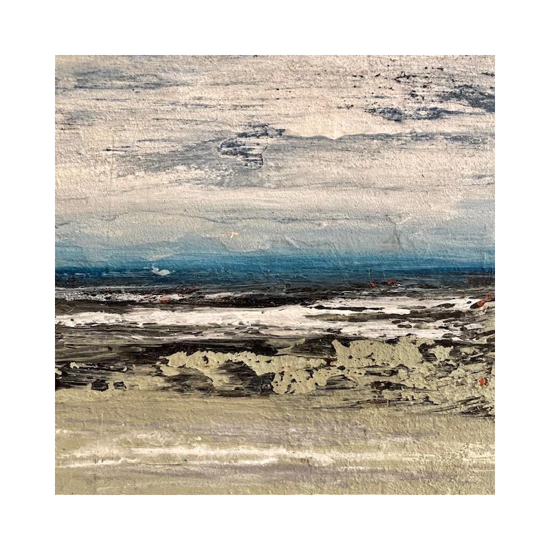 Peinture Après la tempête par Rocco Sophie | Tableau Art Singulier Acrylique Collage Sable