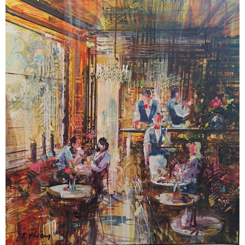 Painting Happy Hour by Frédéric Thiery | Painting Figurative Acrylic