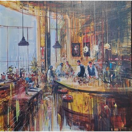 Painting Le coin des amis by Frédéric Thiery | Painting Figurative Acrylic