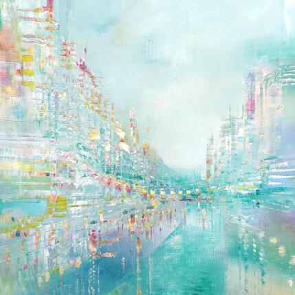 Painting Canal émeraude by Levesque Emmanuelle | Painting  Oil Pop icons