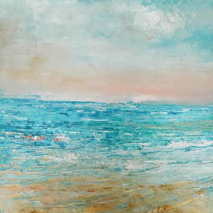Painting Bande de ciel rose by Levesque Emmanuelle | Painting  Oil