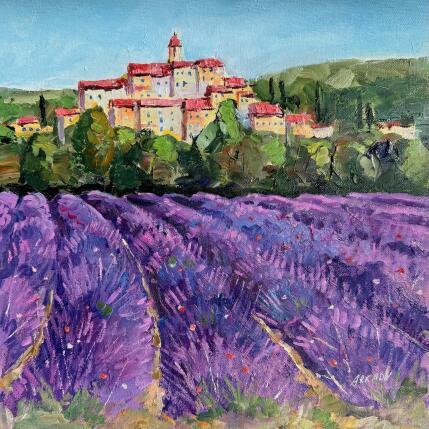 Painting Tournesols au pied de la Sainte Victoire by Arkady | Painting Figurative Oil
