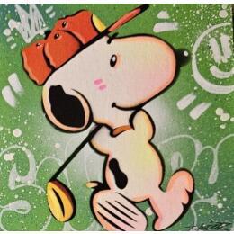Painting Snoopy golf by Kedarone | Painting Pop-art Acrylic, Graffiti Pop icons