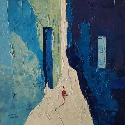 Painting Blau by Tomàs | Painting Abstract Oil Life style, Society
