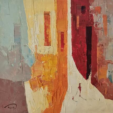 Painting El petit gat vermell by Tomàs | Painting Abstract Oil Life style, Pop icons, Society