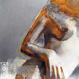 Painting Beautiful thing by De Géa Olivier  | Painting Figurative Metal Nude