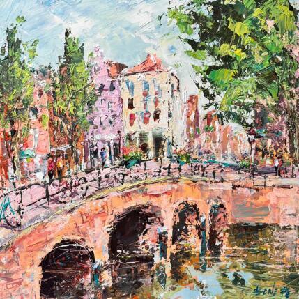 Painting fresh summer hues in Amsterdam by Rodrigues Bené | Painting Figurative Acrylic Urban