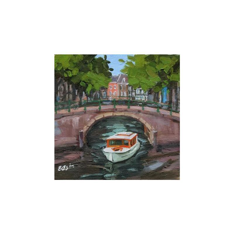 Painting Sous le pont by Elisabeth Bazin | Painting