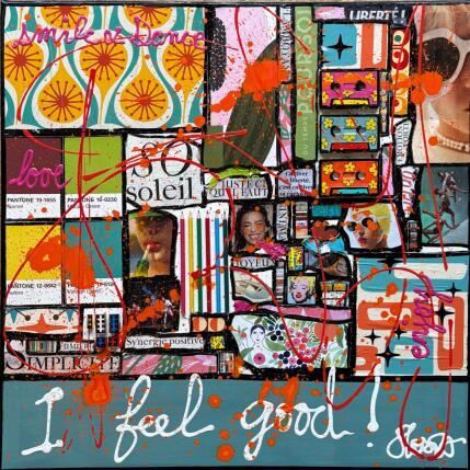Painting I feel good  by Costa Sophie | Painting Pop-art Acrylic, Gluing, Upcycling