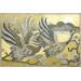 Painting Deux grues by Devie Bernard  | Painting Figurative Animals Acrylic