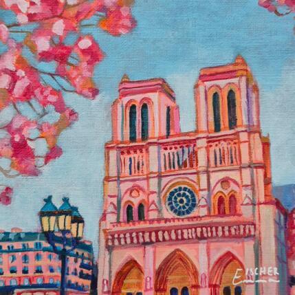 Painting Dame aux mille couleurs by Emma Fischer | Painting Figurative Acrylic Urban