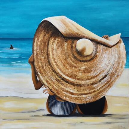 Peinture UN CHAPEAU POUR 2 par Sie Evelyne | Tableau Figuratif Acrylique Scènes de vie