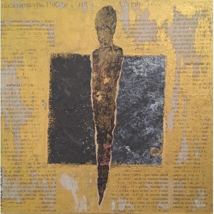Painting Solitaire d'Or by Rocco Sophie | Painting Raw art Acrylic, Gluing, Sand Pop icons