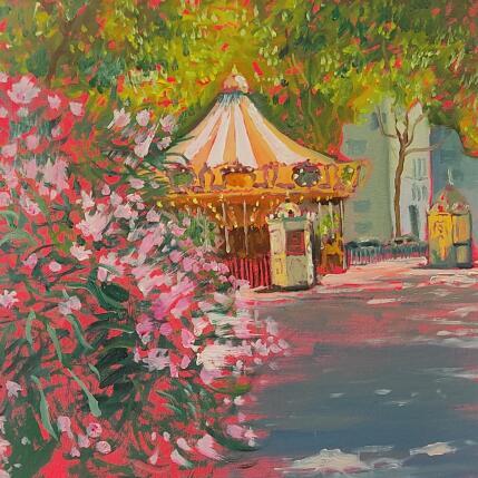 Peinture Manège à l'entrée du Parc de la Tête d'Or par Sirope Rémy | Tableau