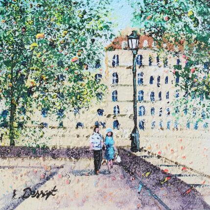 Painting Au bout de l'ïle by Dessapt Elika | Painting Impressionism Acrylic, Sand