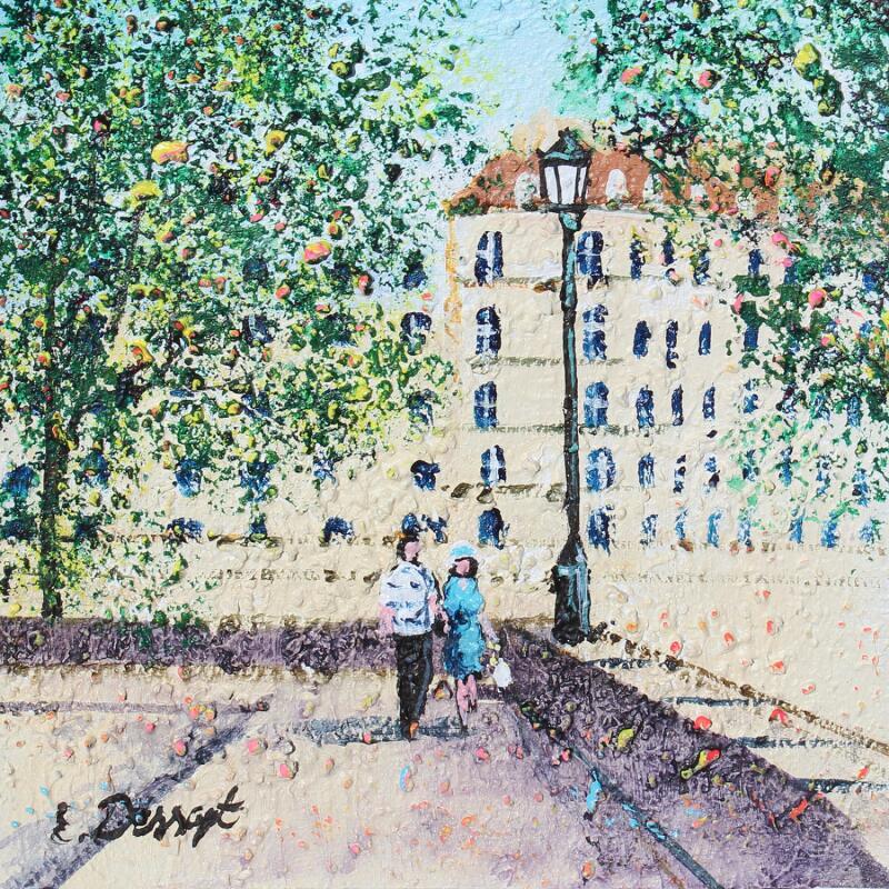 Painting Au bout de l'ïle by Dessapt Elika | Painting Impressionism Acrylic Sand