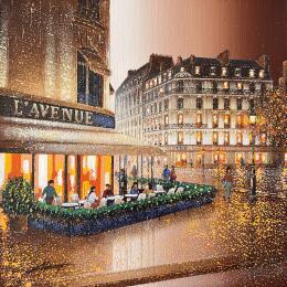Peinture Café Couture par Dessapt Alan | Tableau Figuratif Acrylique, Huile Urbain